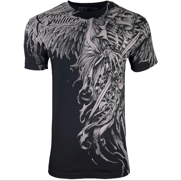 Xtreme Couture by Affliction Men's T-Shirt Wielding Death - Picture 2 of 9